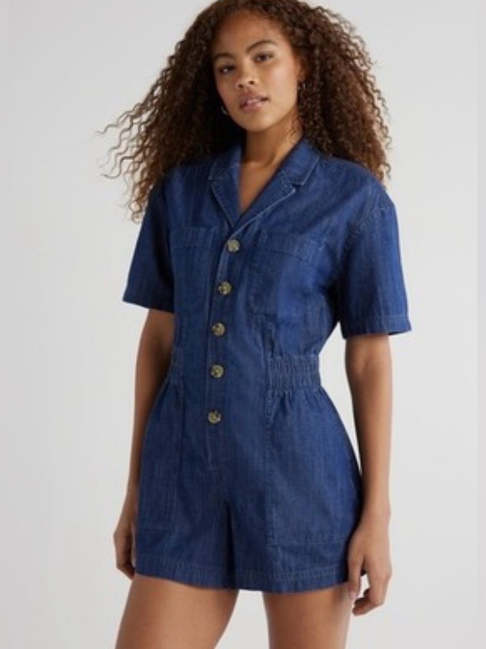Free Assembly Denim Romper